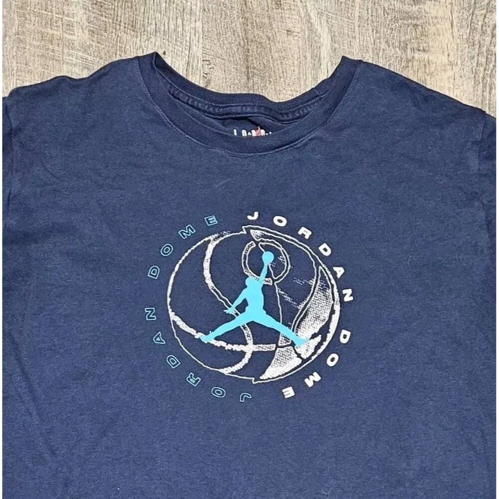 Jordan Dome Men's Blue Short Sleeve T-Shirt Double Sided Size XL